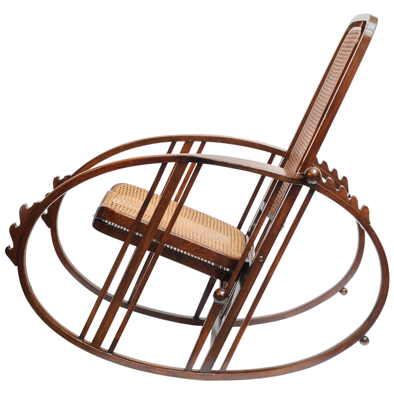  Rocking Chair with footrest by Antonio Volpe For Sale