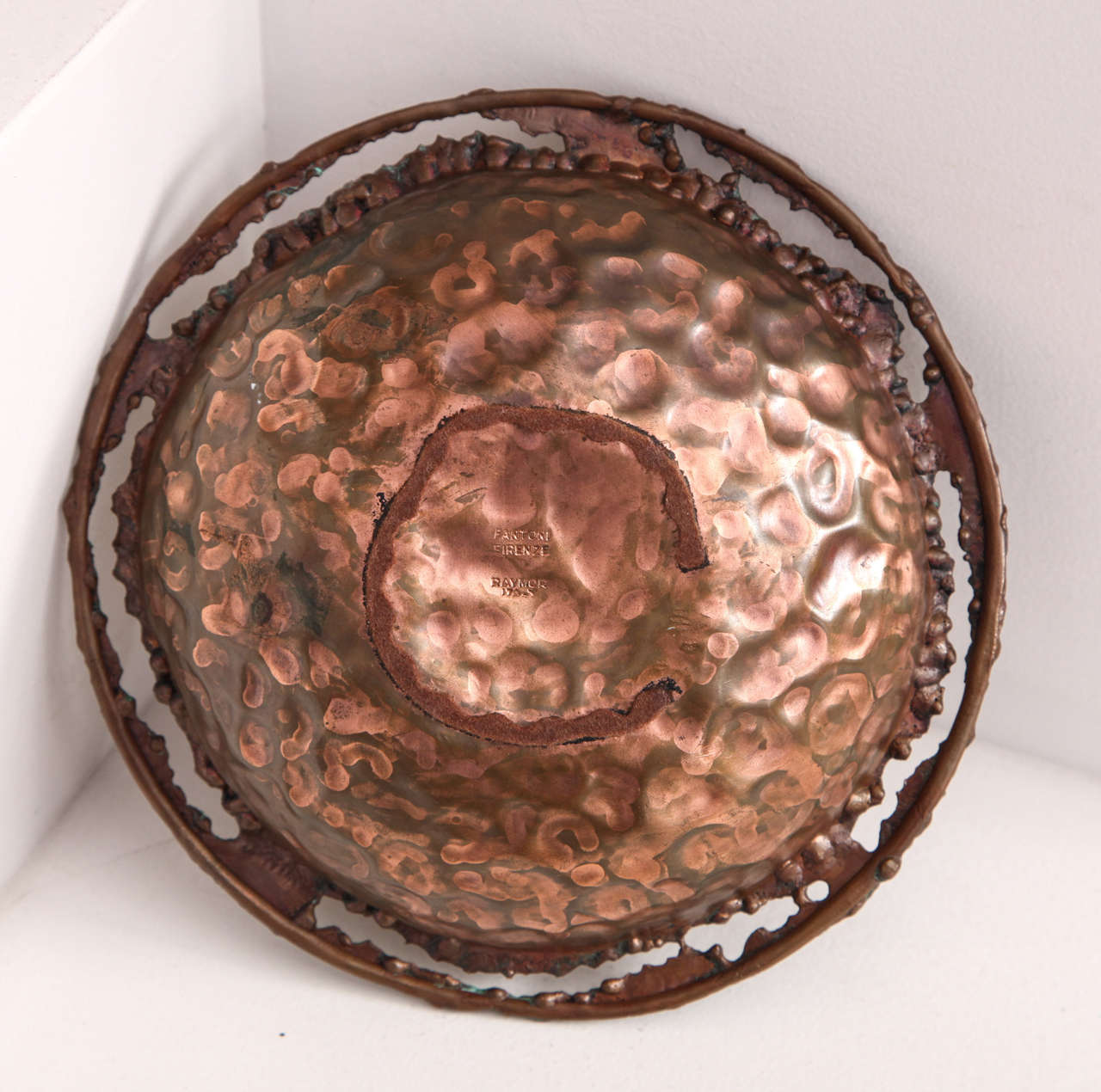 Marcello Fantoni Hand-Wrought and Enameled Copper Bowl 3