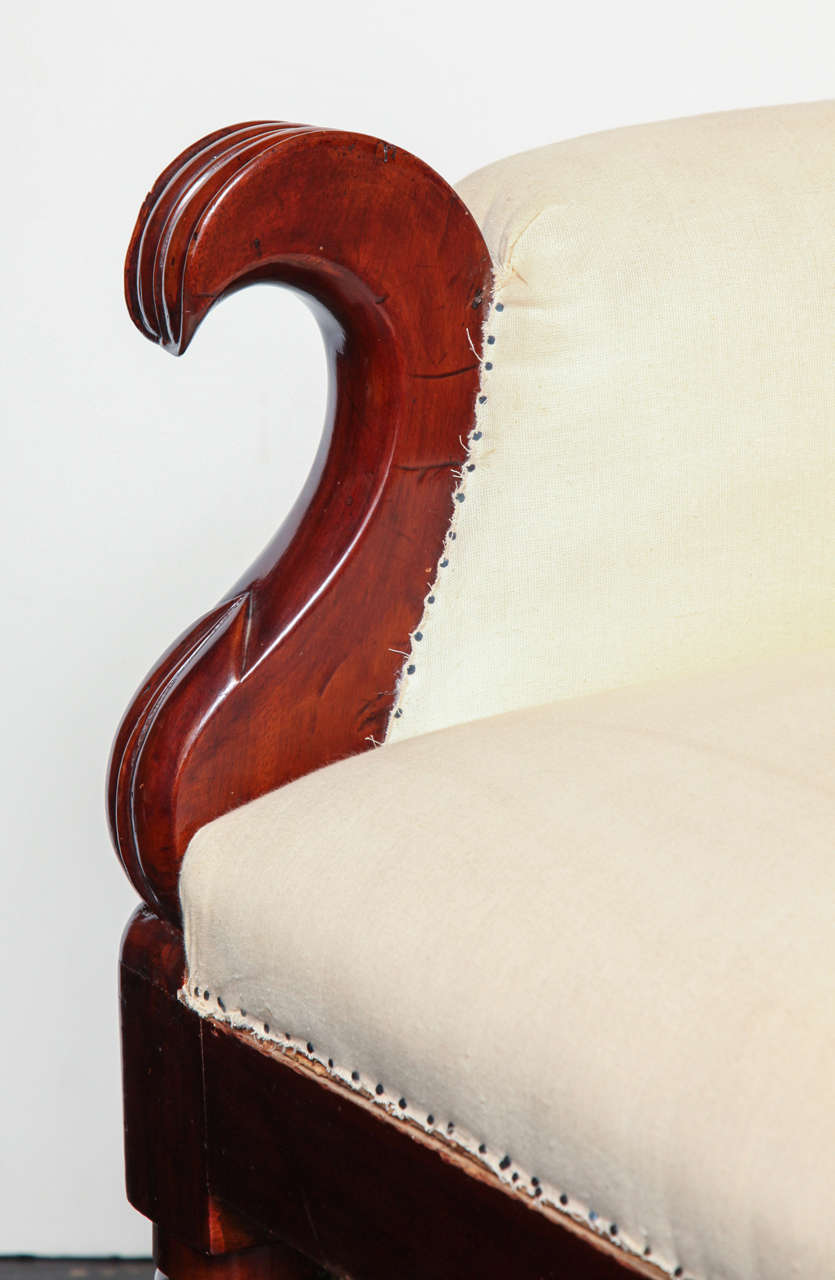 19th Century Irish Mahogany Library Armchair 3