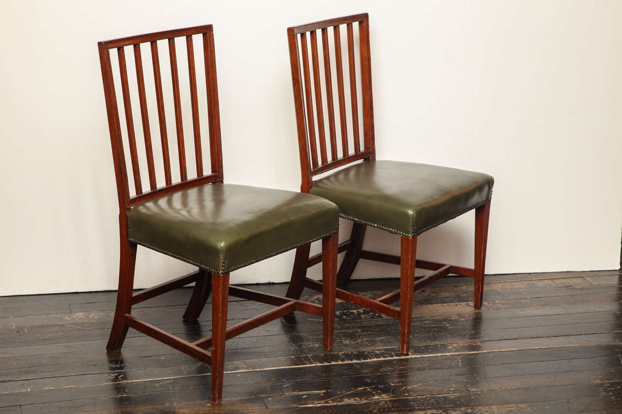 18th Century and Earlier 18th Century English George III Mahogany Side Chairs