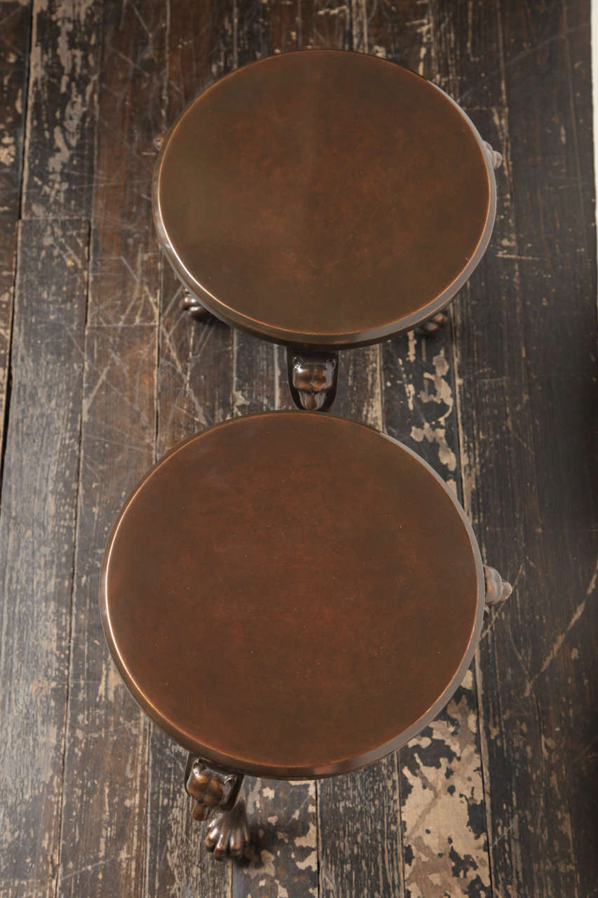 Pair of Late 19th Century Bronzed Copper Tables in the Pompeian Taste 4