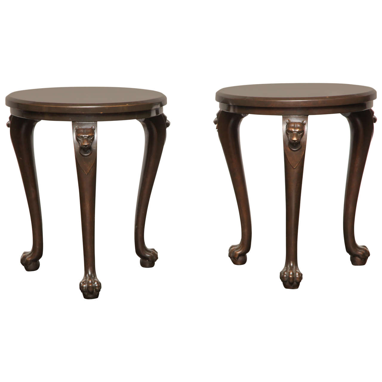 Pair of Late 19th Century Bronzed Copper Tables in the Pompeian Taste