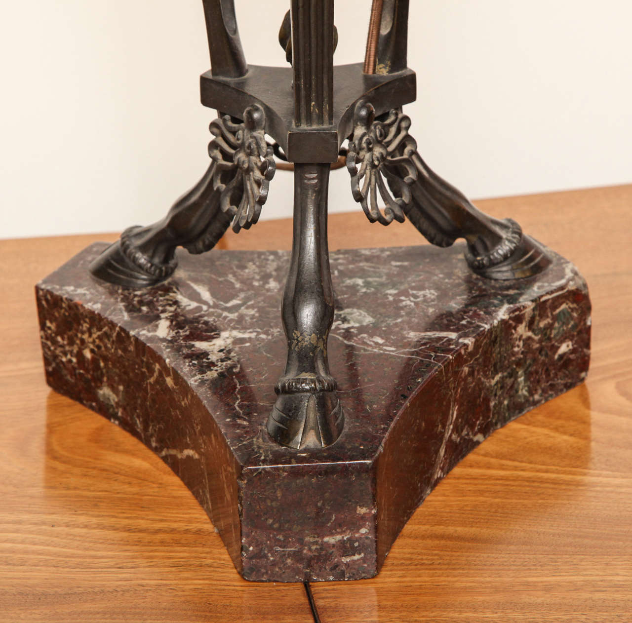 Grand Tour 19th Century Bronze Athenean Converted to a Lamp For Sale