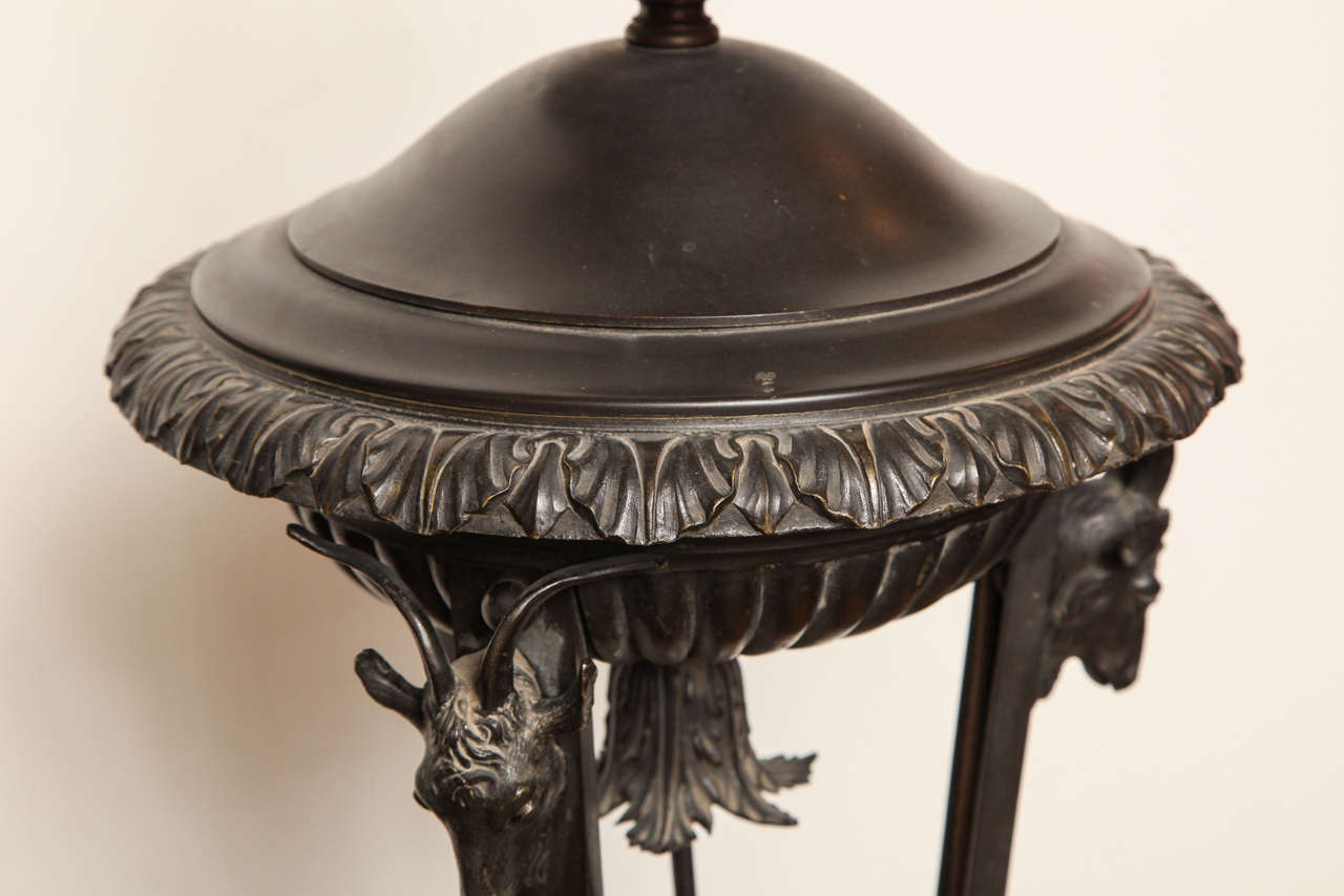 19th Century Bronze Athenean Converted to a Lamp For Sale 3