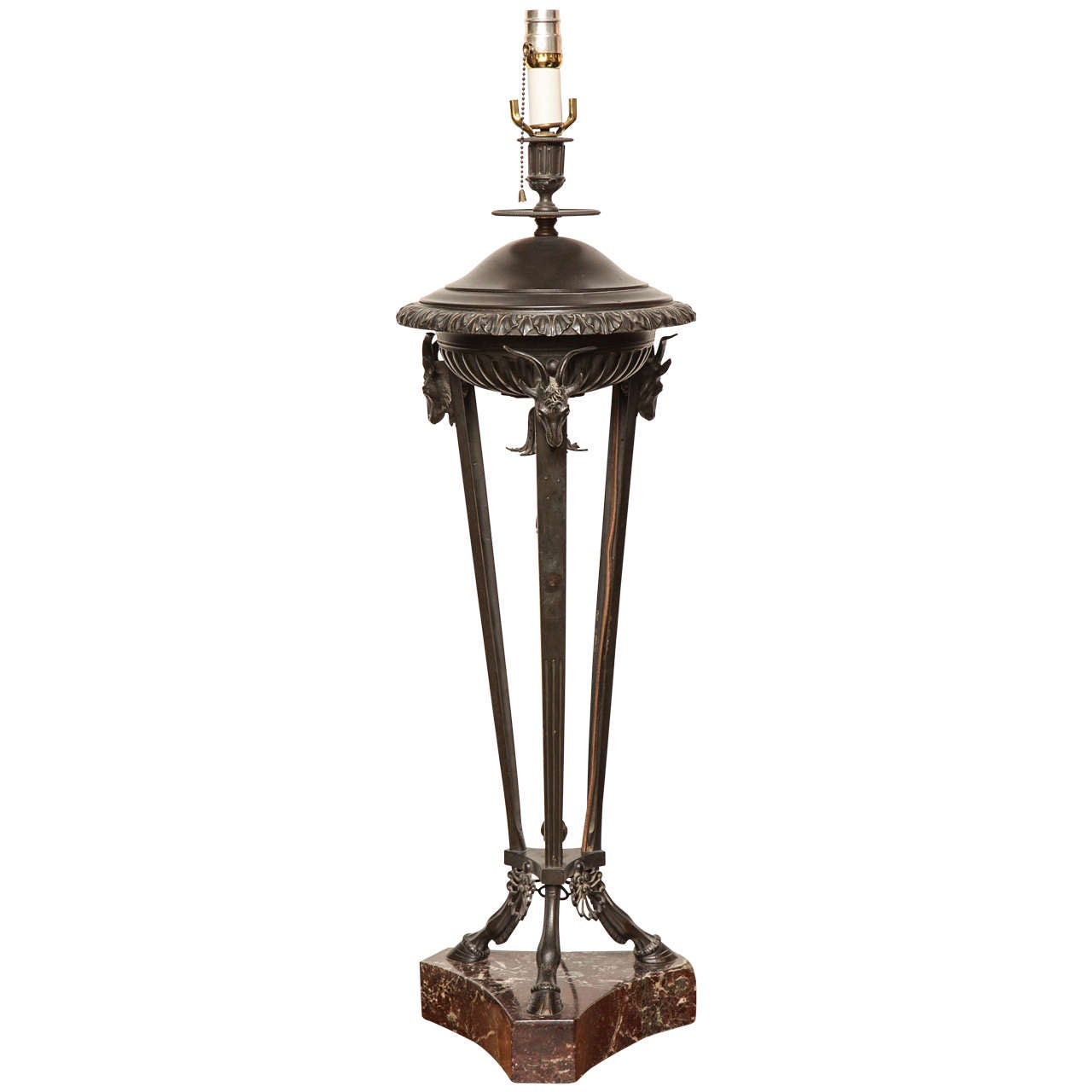 19th Century Bronze Athenean Converted to a Lamp For Sale