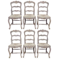 French Louis XV Style Painted Bistro Chairs