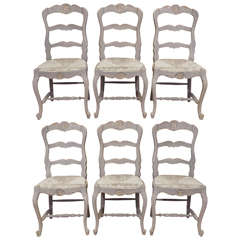 French Louis XV Style Painted Bistro Chairs