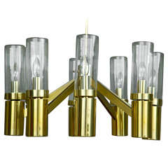1960s Brass Chandelier by Sciolari for Lightolier