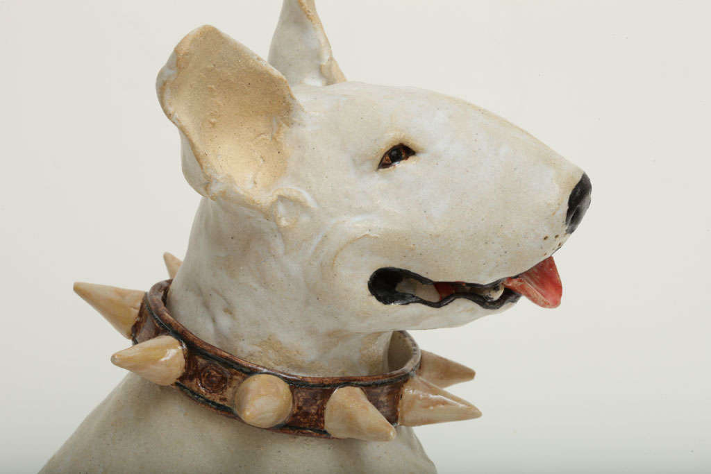 life size english bull terrier statue