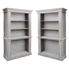 Remarkable Pair of Gustavian Style Bookshelves