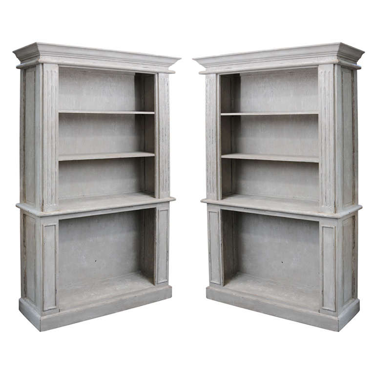 Remarkable Pair of Gustavian Style Bookshelves