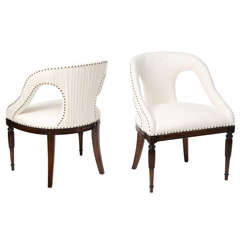 Glamorous Pair of Spoon Back Chairs