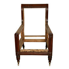 A William IV Mahogany Library Chair