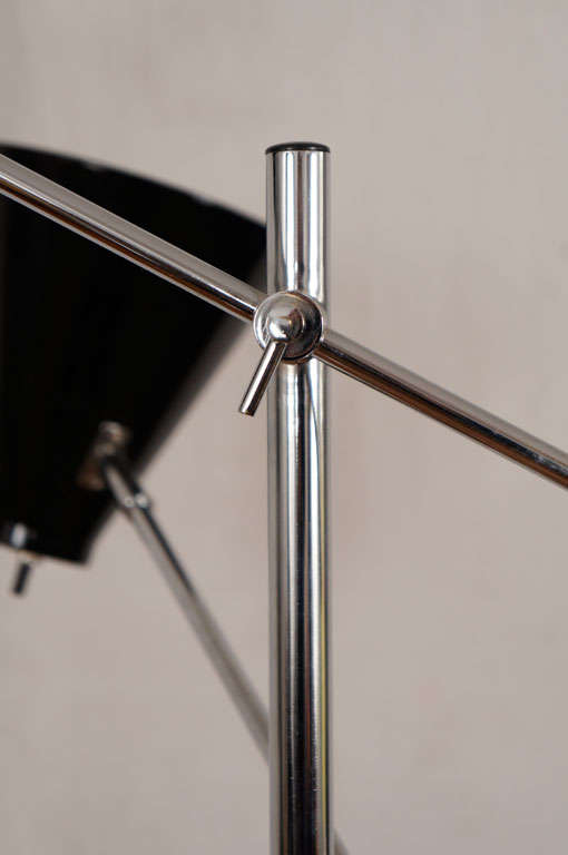 3 Arm Floor Lamp in the Arredoluce Triennale Style In Excellent Condition In Canaan, CT