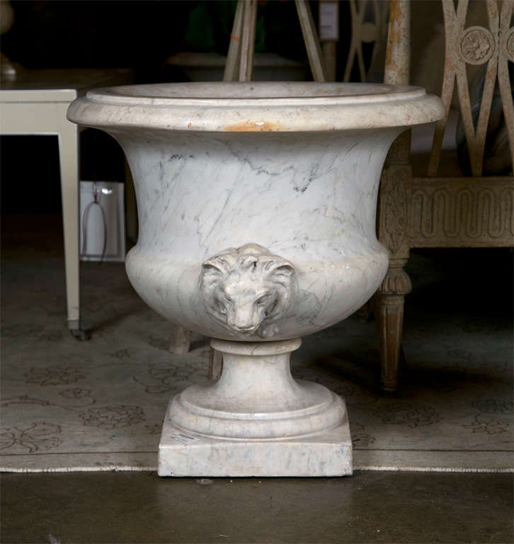 Italian marble urns, c. 1900 1