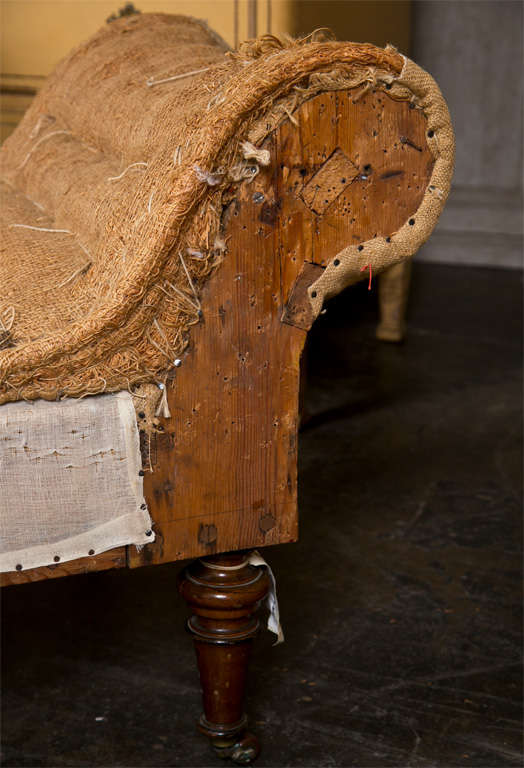 Swedish beech wood chaise longue, c. 1880 3