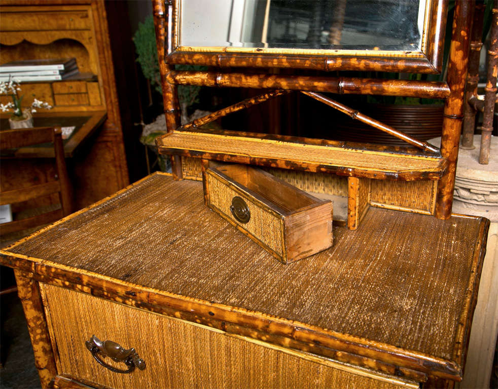 American Bamboo And Woven Wicker Chest, C. 1890 2