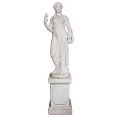 English plaster garden statue, 19th c.