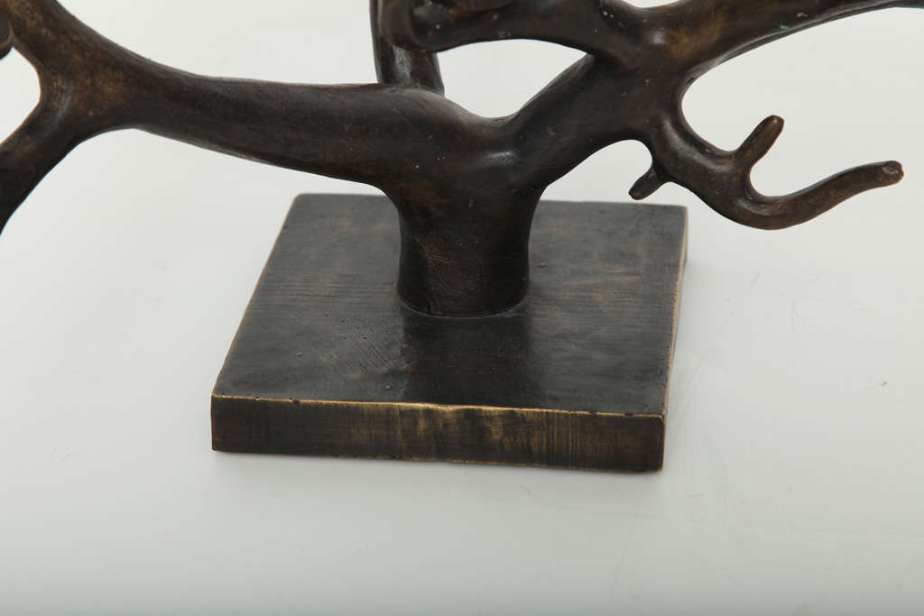 French Contemporary Bronze Candelabra by Thomas Boog