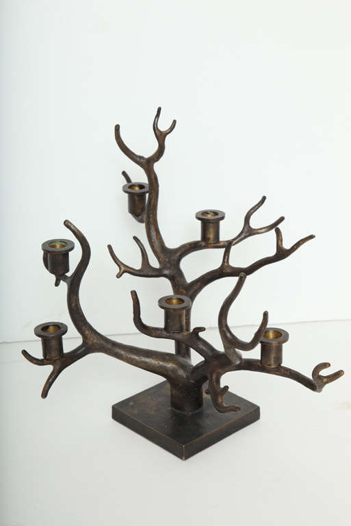 Contemporary Bronze Candelabra by Thomas Boog In Excellent Condition In New York, NY