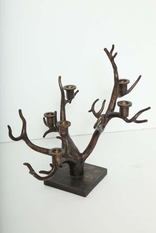 Contemporary Bronze Candelabra by Thomas Boog 1
