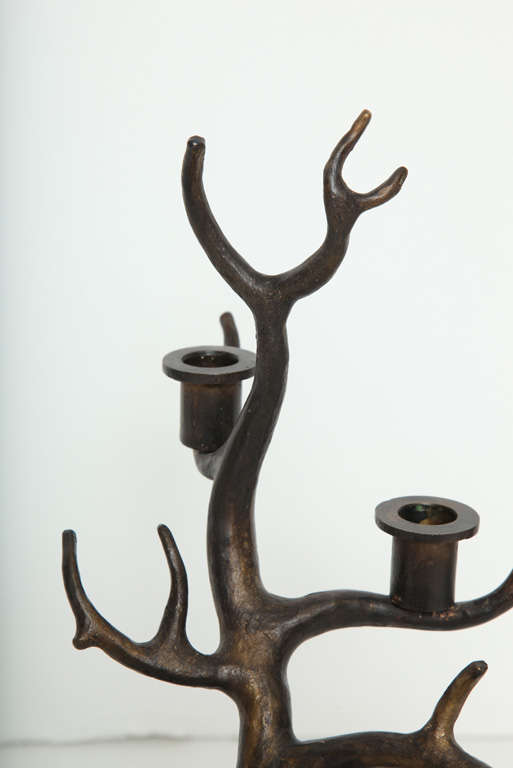 Contemporary Bronze Candelabra by Thomas Boog 2