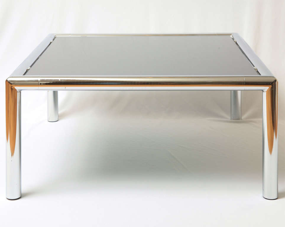 French Chrome Plated Coffee Table