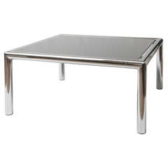 French Chrome Plated Coffee Table