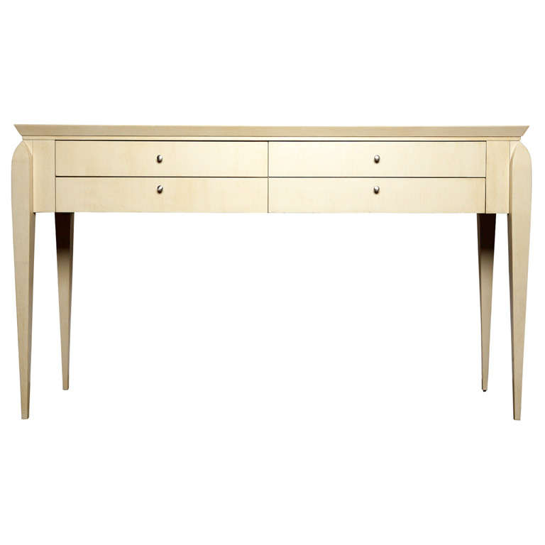 Painted Four-Drawer Console For Sale