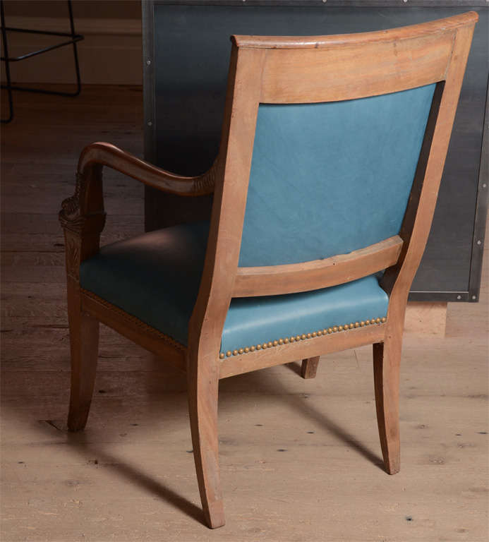 Mid Century Directoire Chairs in Mahogany For Sale 2