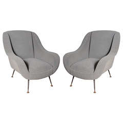 Amazing Pair of Italian lounge chairs