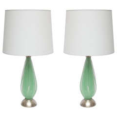 Pair of 1950s Italian Art Glass Table Lamps by Seguso 12