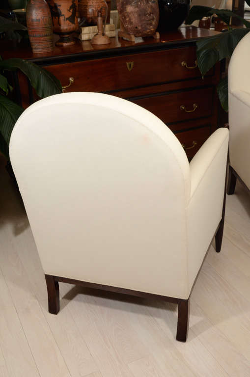 Pair of Art Deco upholstered chairs at 1stDibs