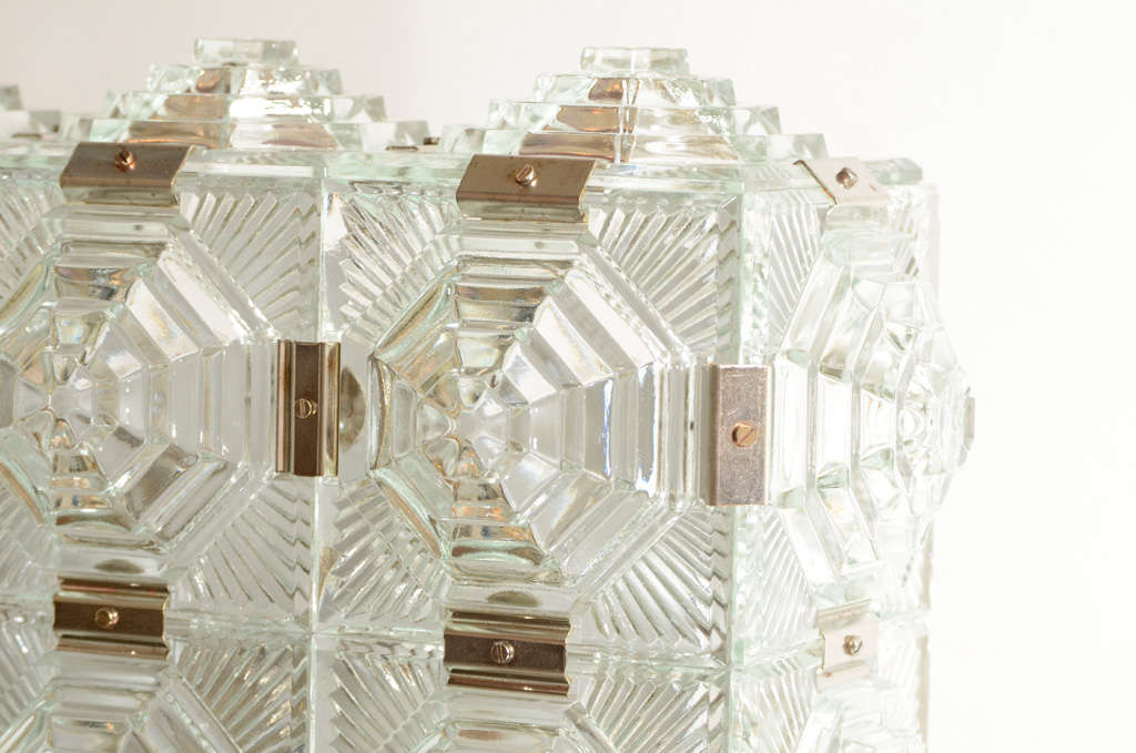Facet Cut-Glass Tile Ceiling Fixtures by Kalmar 1