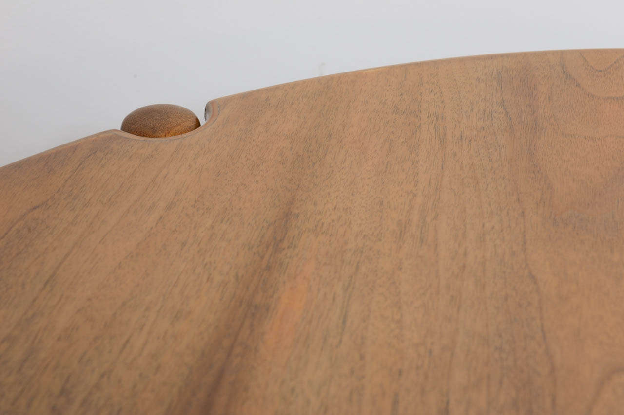 Yin and Yang Mid-Century Modern Round Walnut Swedish Coffee Table 3