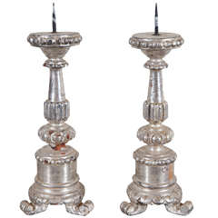 Pair of Small Baroque Candlesticks