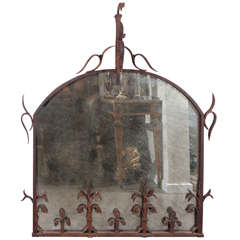 Antique Iron Mirror