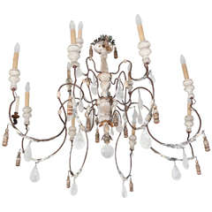 Two Tier Parisian Chandelier Constructed from 18th C Elements