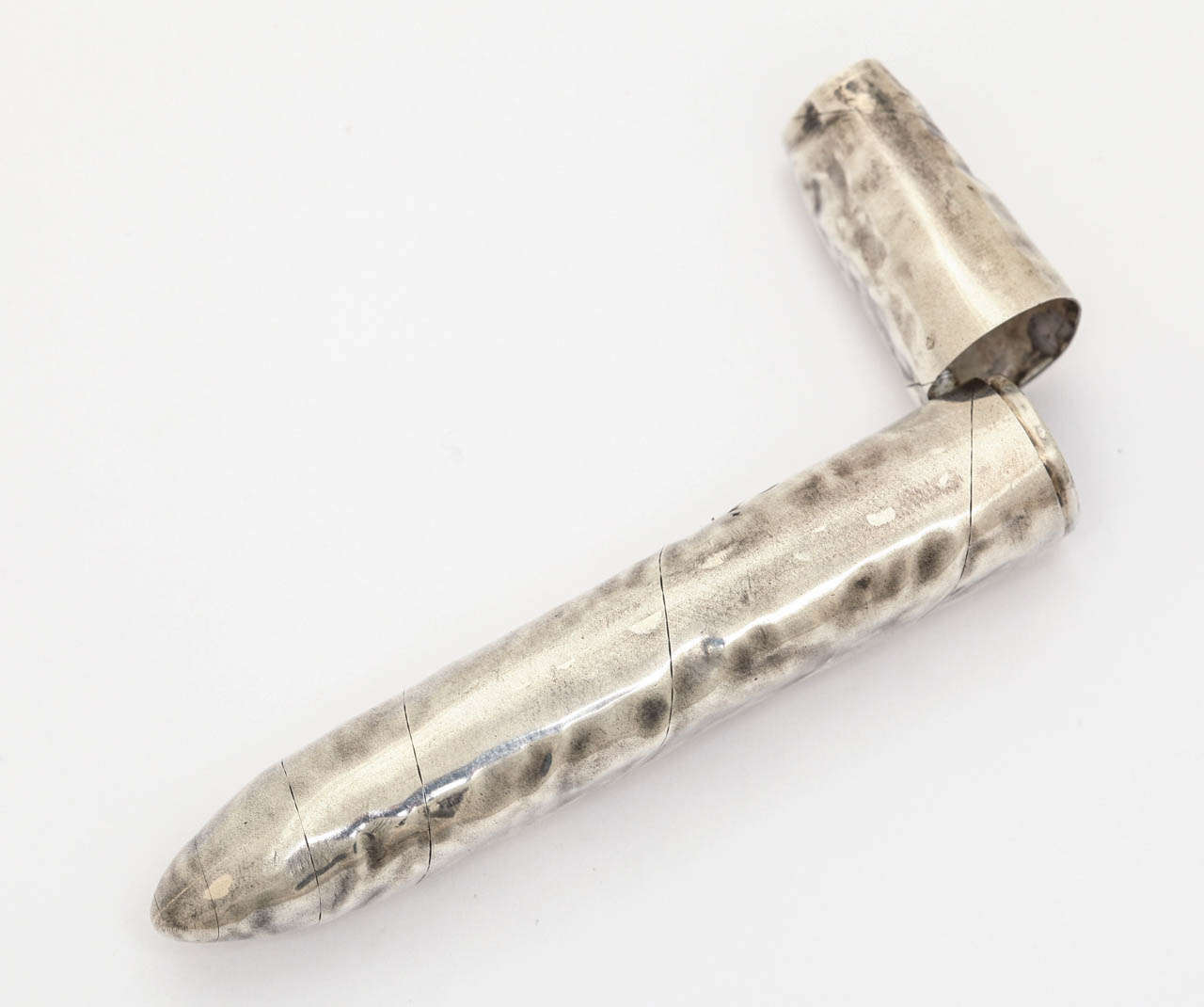 American Sterling Silver Vesta in the Form of a Cigar