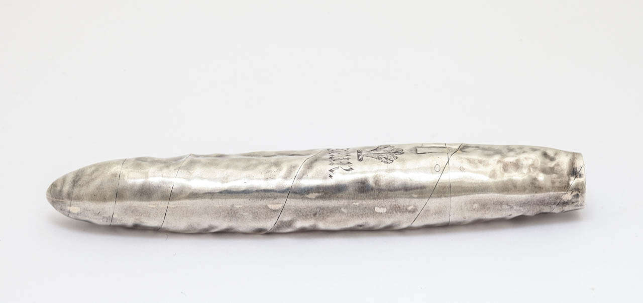 Sterling Silver Vesta in the Form of a Cigar 1