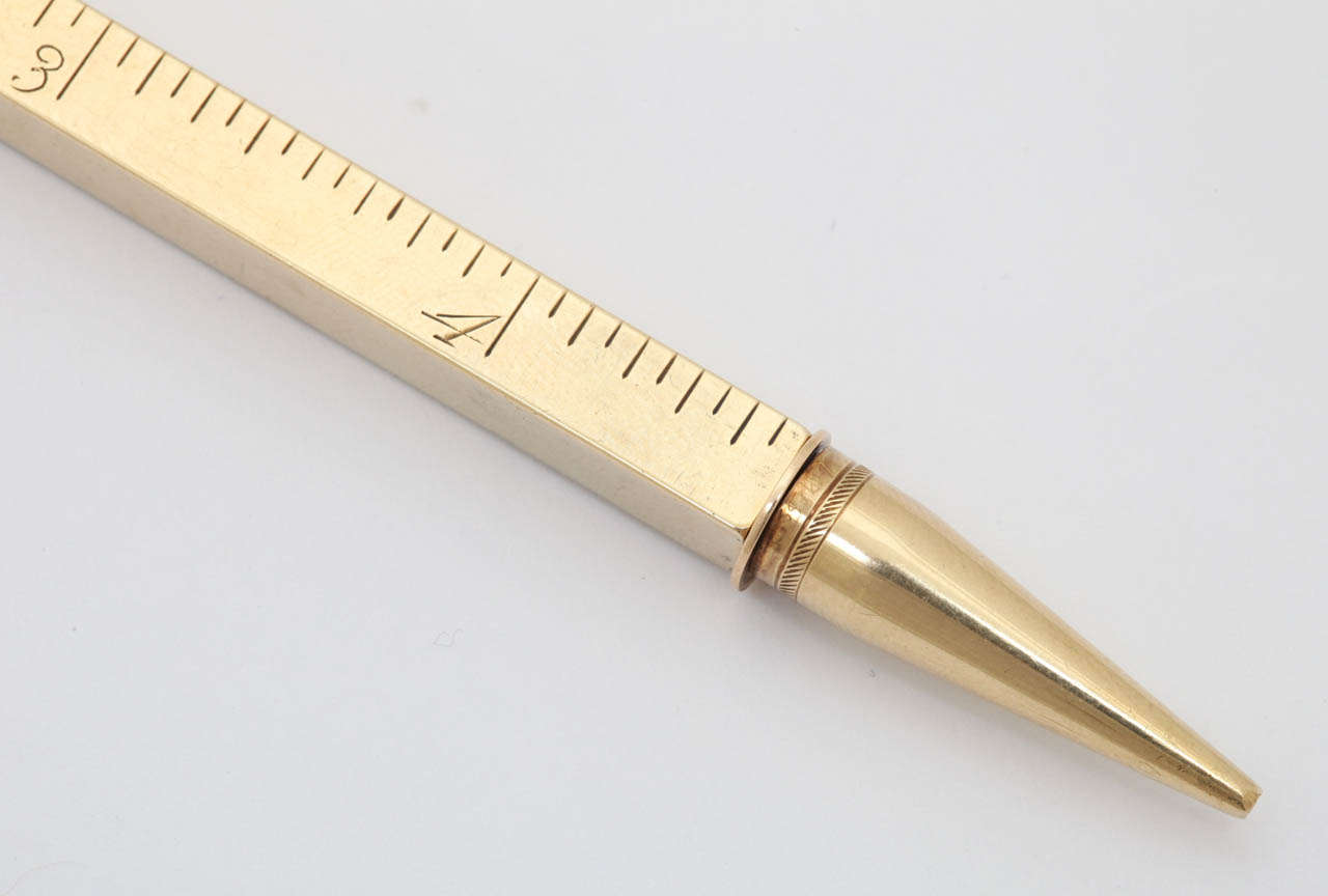 Rare 14kt Gold Propelling Pencil In Excellent Condition In New York, NY