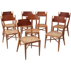Set of 8 Mid-Century Caned Chairs by Paul McCobb for Calvin