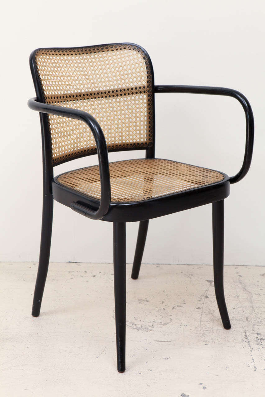 Set of 4 Ebonized Bentwood Dining Chairs by Stendig In Excellent Condition In Los Angeles, CA