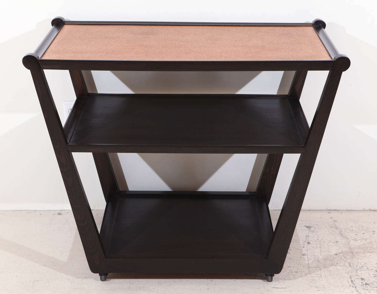 Rare Edward Wormley For Drexel Cork Topped Rolling Bar Cart