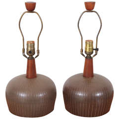 Pair of Ceramic Martz Table Lamps