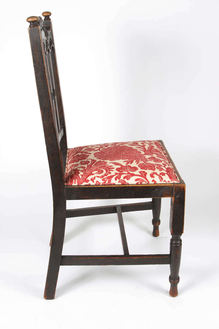 19th Century Set of Four Antique Oak Chairs