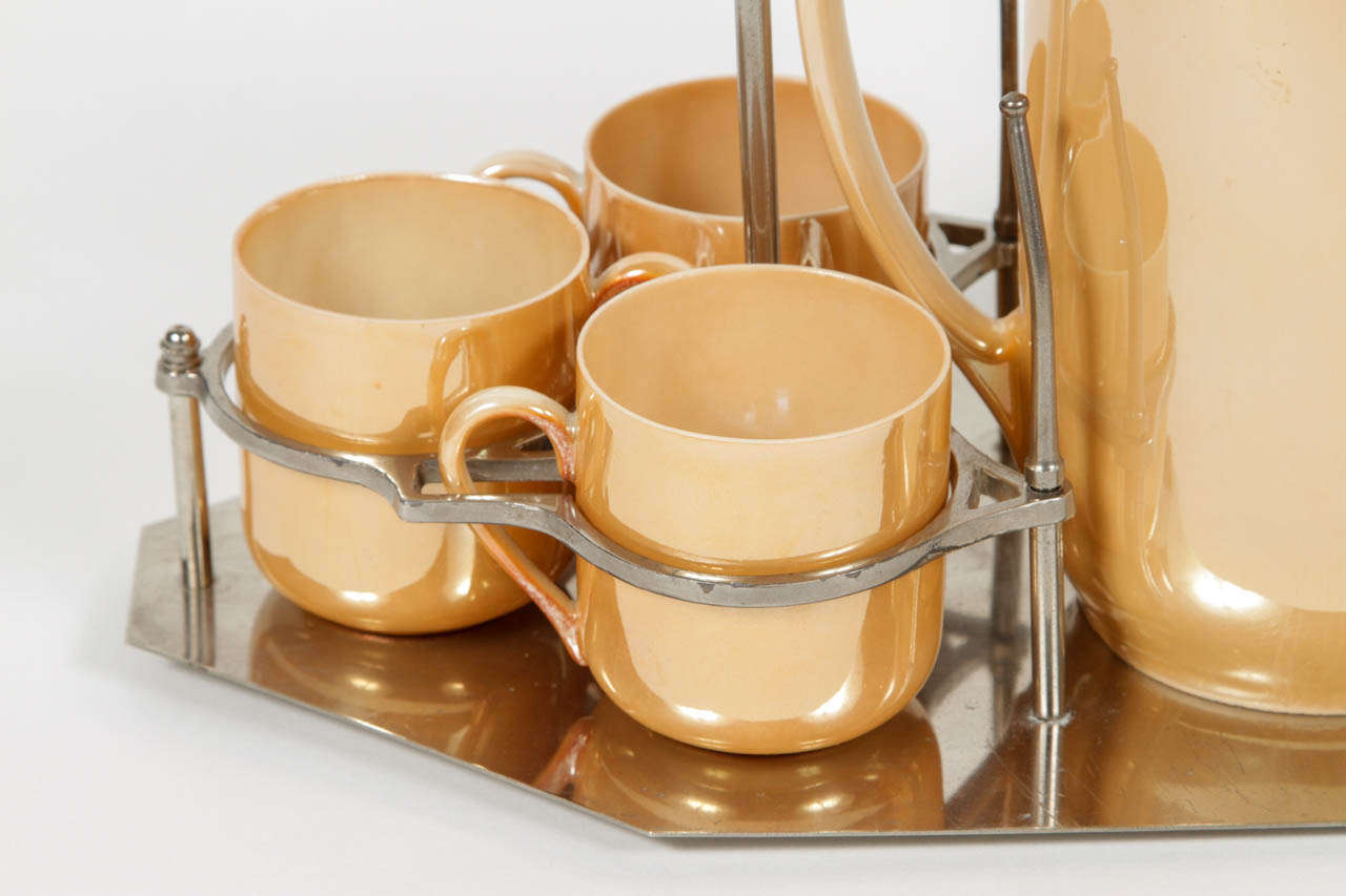 French Vintage Luster Coffee Set