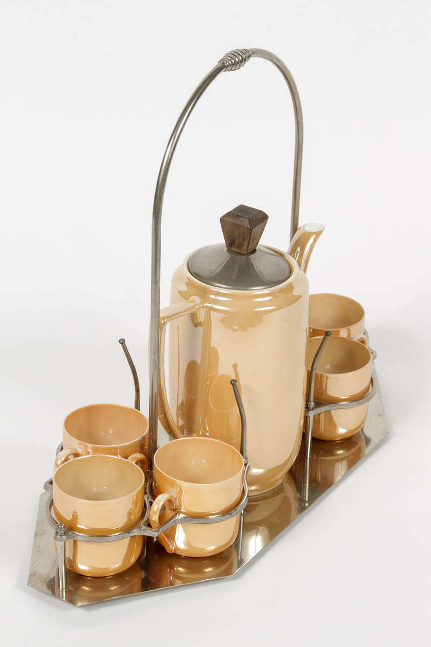 Mid-20th Century Vintage Luster Coffee Set