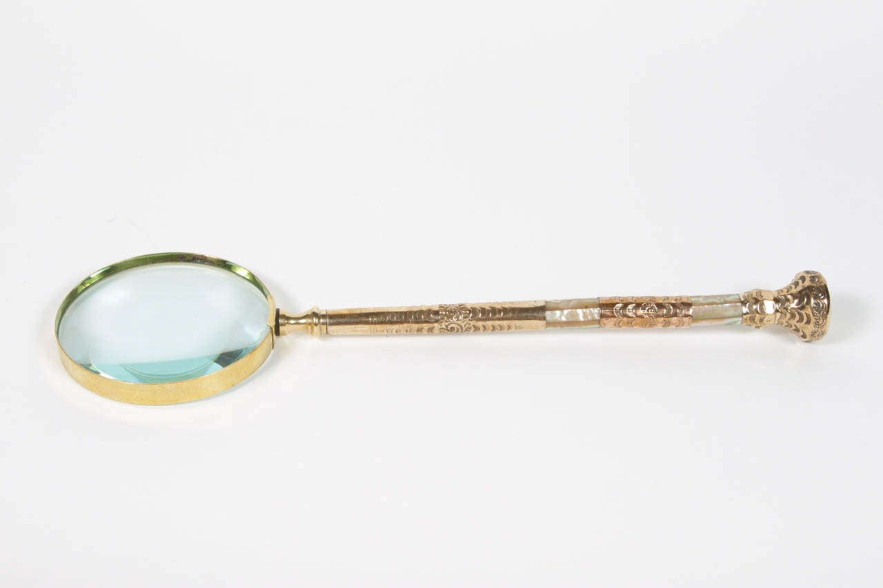 Magnifying Glass with Parasol Handle In Excellent Condition In Pasadena, CA