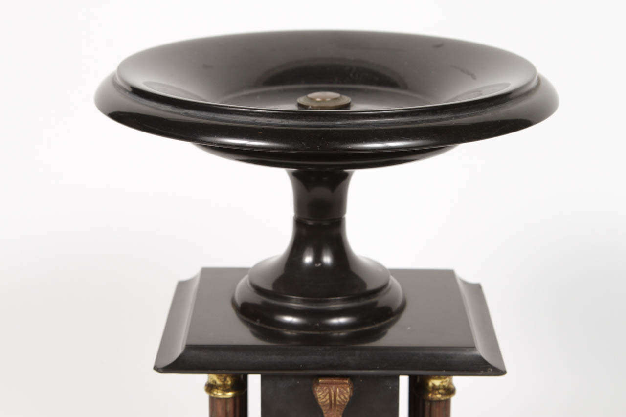 Pair of Marble and Metal Pedestal Stands 5